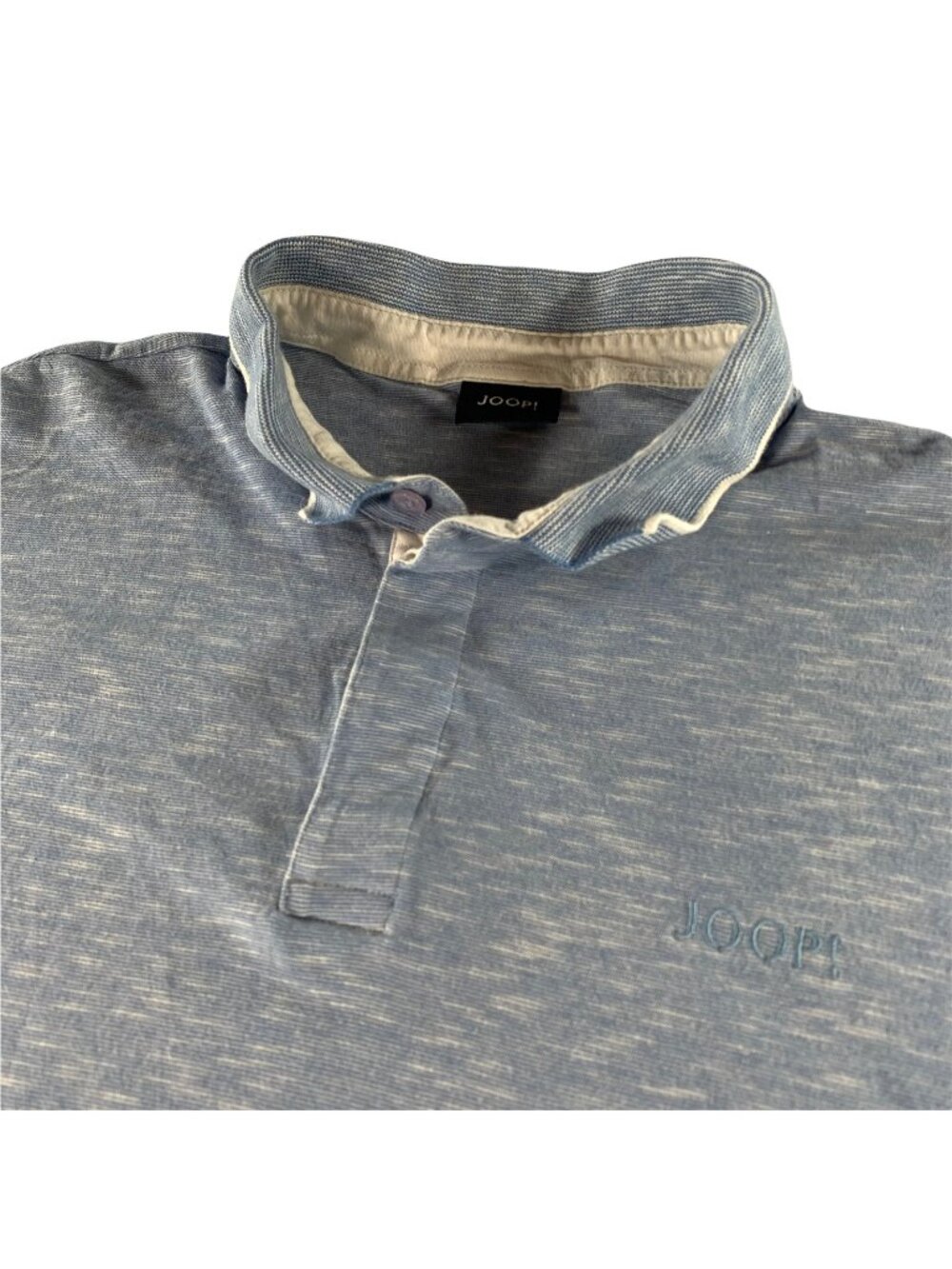 JOOP! Men's 100% Cotton Short Sleeve Polo Shirt Light Blue Heather • 2XL